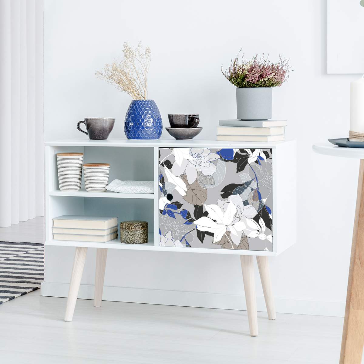 Vinilo muebles tropical mikoto - adhesivo de pared - revestimiento sticker mural decorativo - 60x90cm