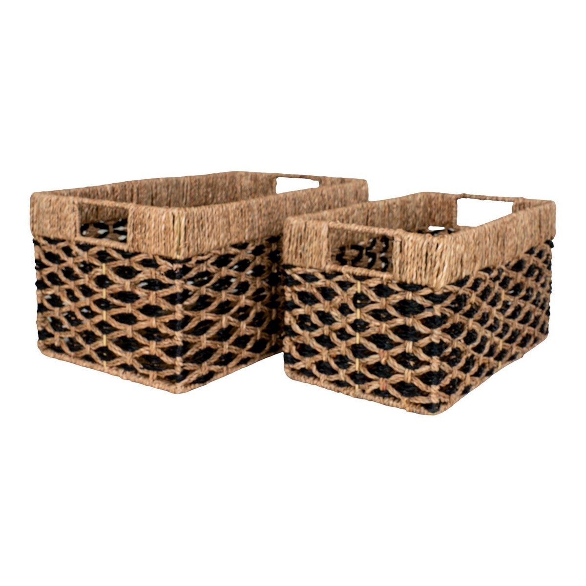 Zestaw 2 koszy do przechowywania Salar, Trawa Morska, Brązowy, Seven Design