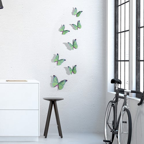 Wallplus Adesivi Da Parete 3D Farfalle Fosforescenti – 12 Pezzi, PVC Multicolore - 2