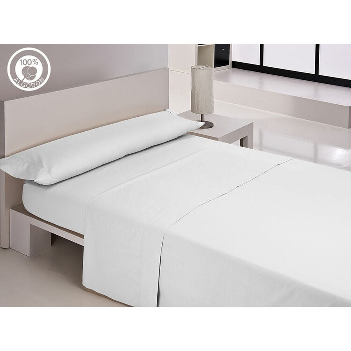 Juego de sábanas hosteline iris premium blanco cama de 160
