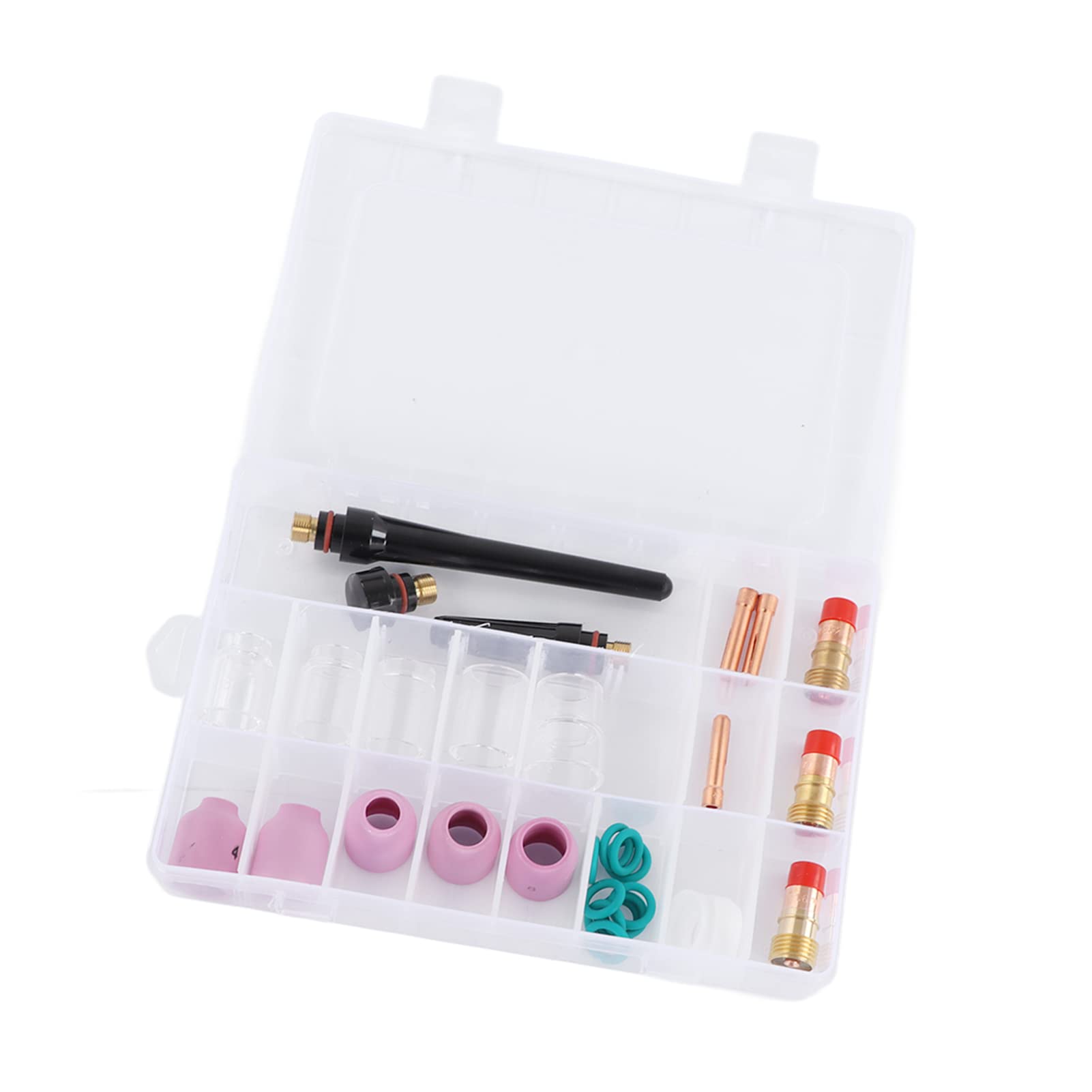 Kit TORCHE TIG 49 Pièces – Pour WP-17/18/26 – Lentille, Gaz, Cône – TOOLIOM