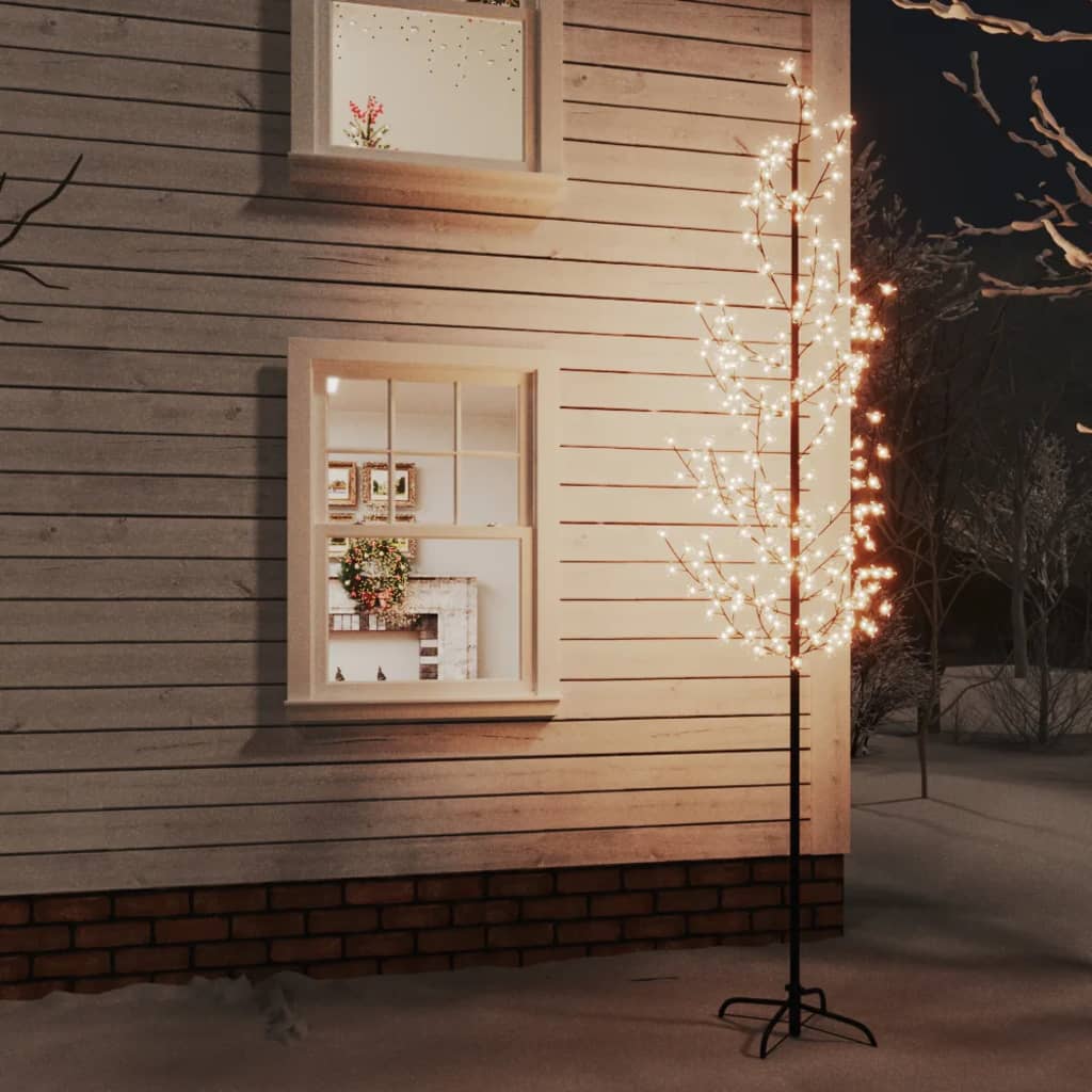 Arbre à LED Fleur De Cerisier 200 LED Blanc Chaud 180 Cm - SALUTUYA