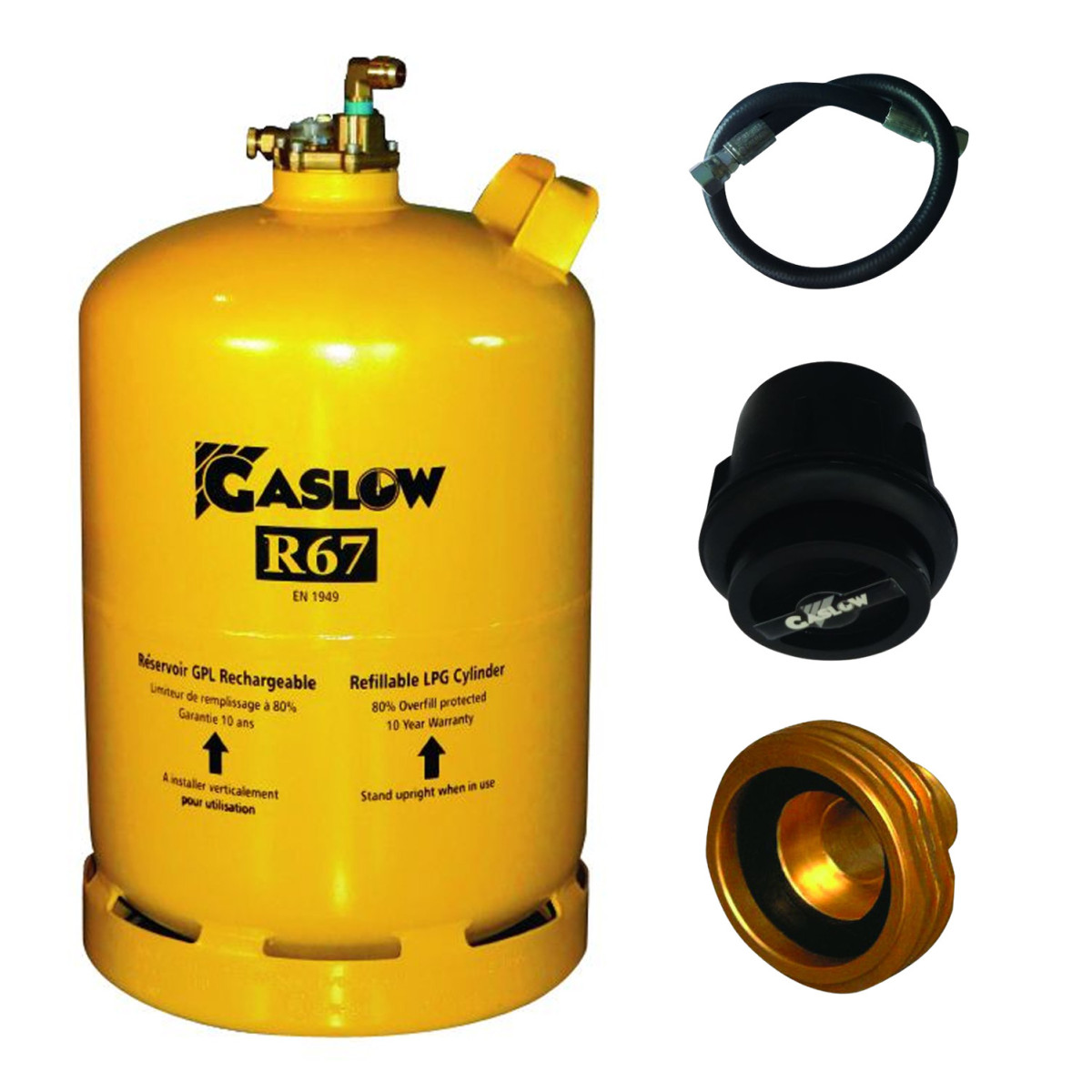 Pack CAMPKO Kit Bouteille GPL 36L + Lyre 2m + Boîte De Transfert Filtre A Gaz Adaptateurs Camping Car 87282163