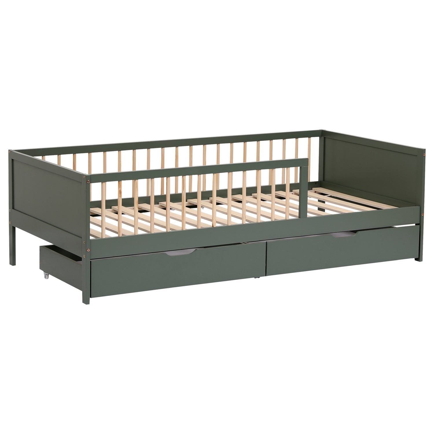 Lit pour enfant vert 1 place ADAM - 2