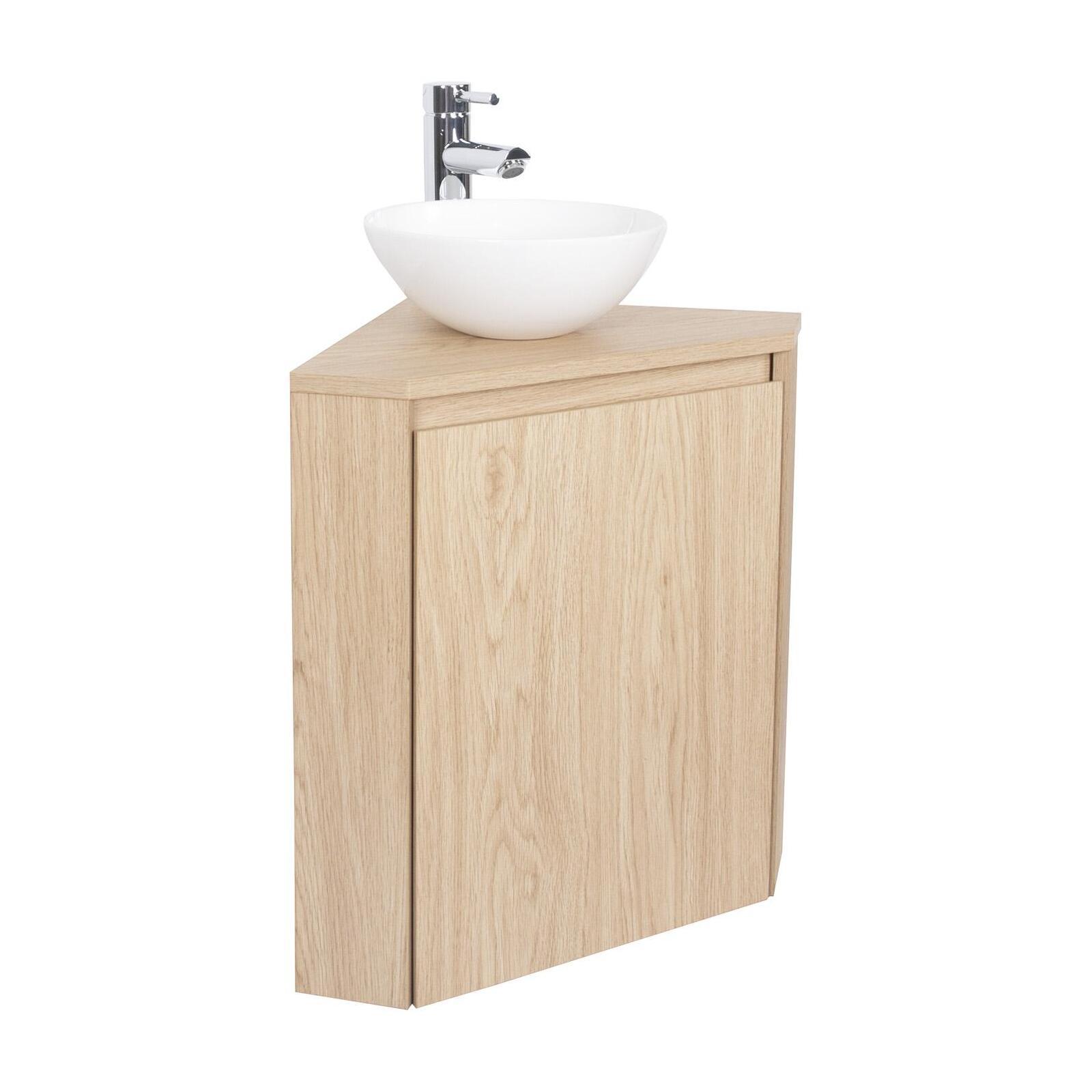 Meuble lave-mains d'angle SORRENTO + vasque + robinet - 2