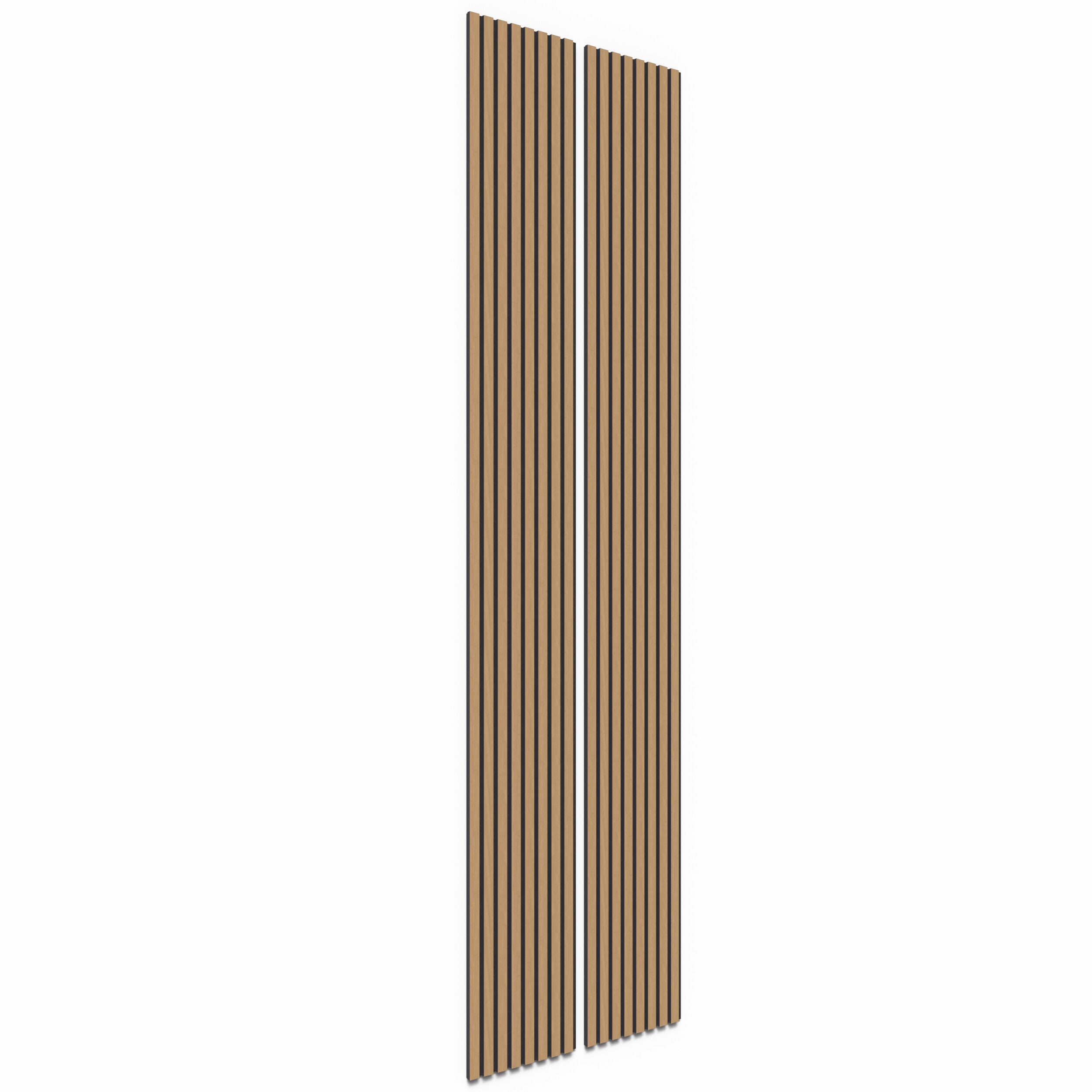 Lot de 2 panneaux tasseaux acoustiques MDF décor chêne naturel, feutrine noire, 240x32 cm Nordic Acoustics - 4