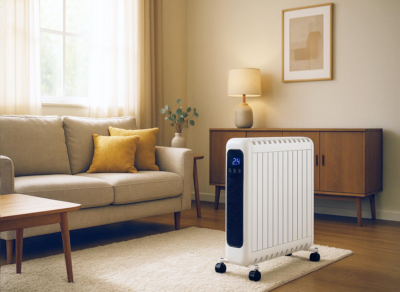 Radiateur mobile digital à inertie sèche mobile STYLE 2400W - ROINTE - STYCFWN2400 - 2