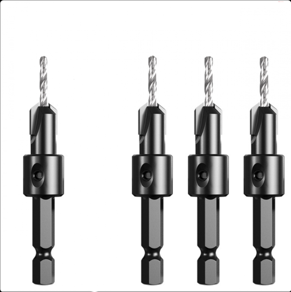 Kit Sworker 4 Peças - Brocas Carbono Tungstênio 1/4", Ideal Para Metal E Madeira