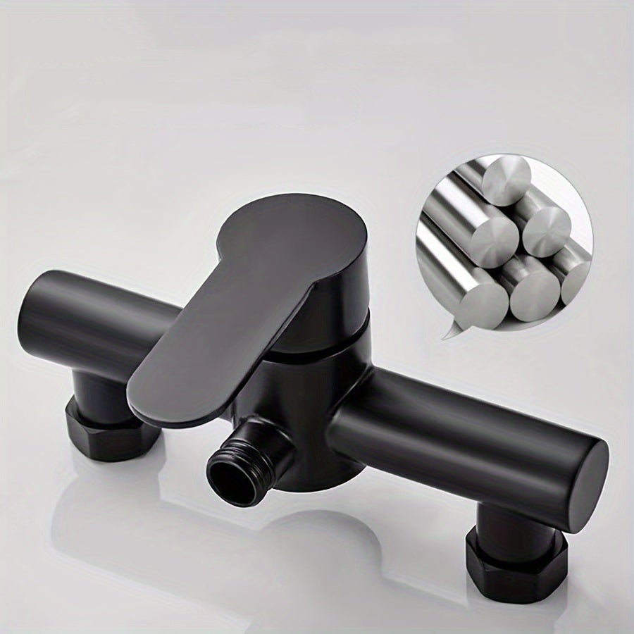 Grifo de ducha negro, mezclador funcional de agua fría y caliente para baño, diseño de montaje en pared, grifo de ducha doméstico - 3
