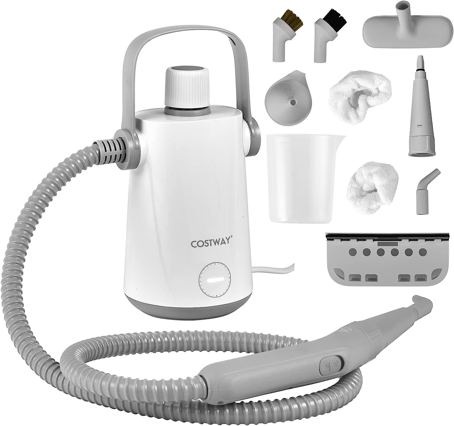 Limpiador a Vapor Multifuncional de 1000W, Máquina de Limpieza de Vapor  Portátil con Tanque de Agua de 300ml, Manguera Extendida y Cable Largo |  Leroy Merlin