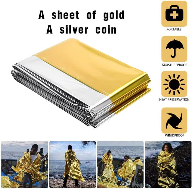 YADOBIG Lot De 6 Couverture De Survie, 160 X 210cm | FindTheDeal YADOBIG Lot De 6 Couverture De Survie, 160 X 210cm | FindTheDeal
