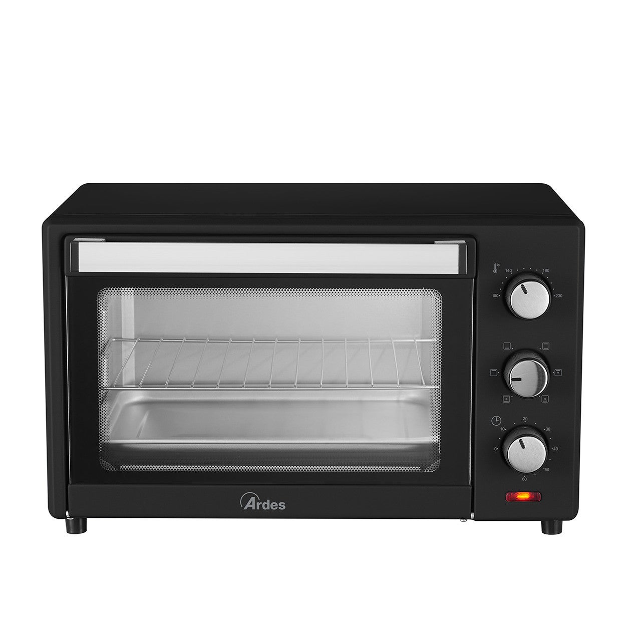 Forno Elettrico Ventilato Ardes AR6226S - 25 Litri, 6 Funzioni, Doppio Vetro, Timer, Silver
