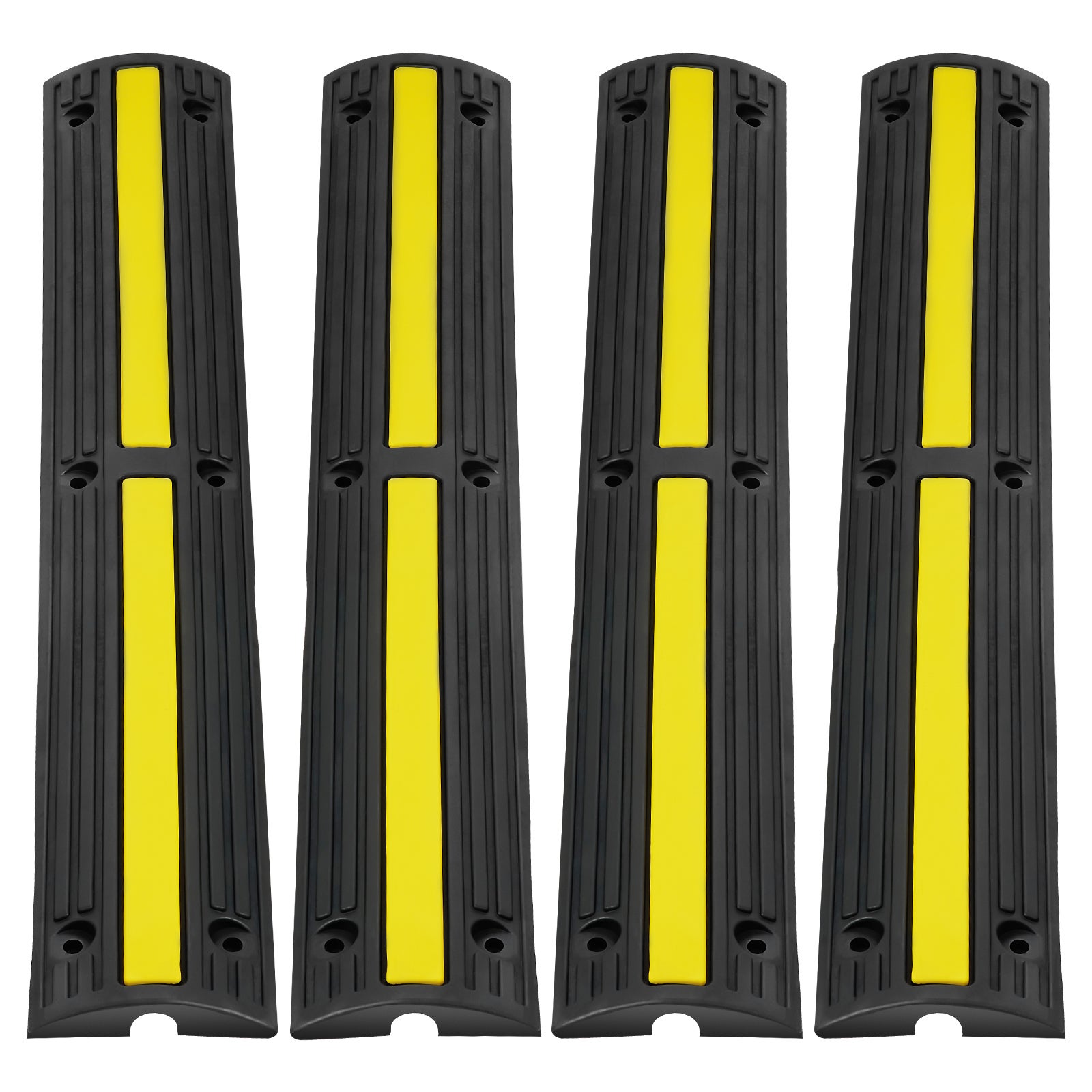 Rampa protezione cavi SucceBuy 3,28 piedi,confezione 4,1 canale,capacità 18.000 libbre,gomma resistente,per aree residenziali,garage,giardini - 3