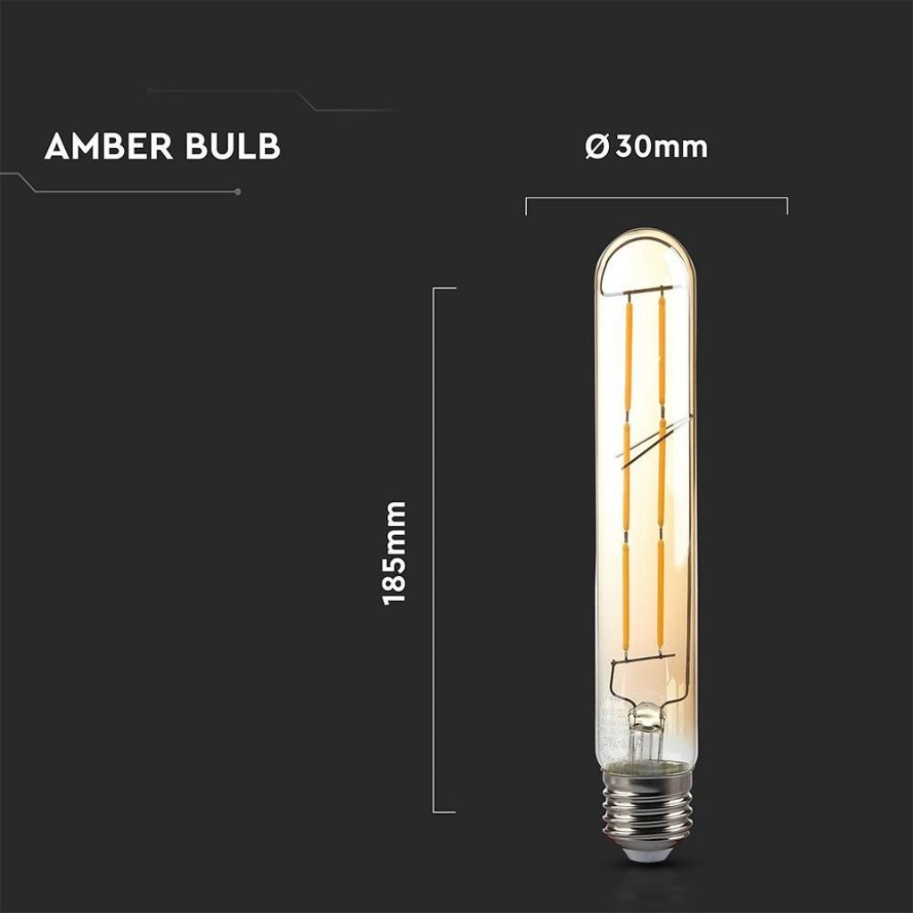Lampadina LED T30 E27 6W Filamento Ambrato VT-1895 - 3000K - 3