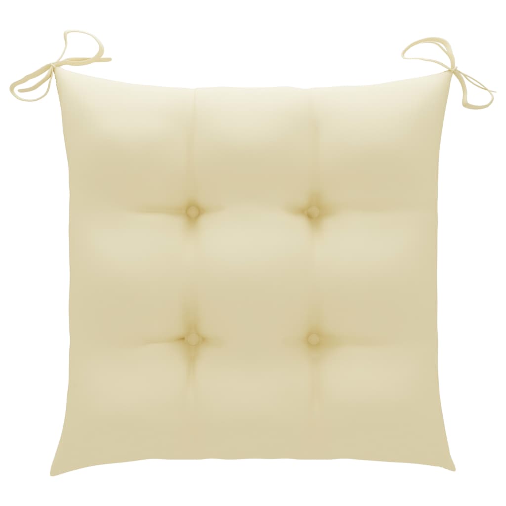 Chaise de jardin pliable sans coussin en Teck Multicouleur - 9