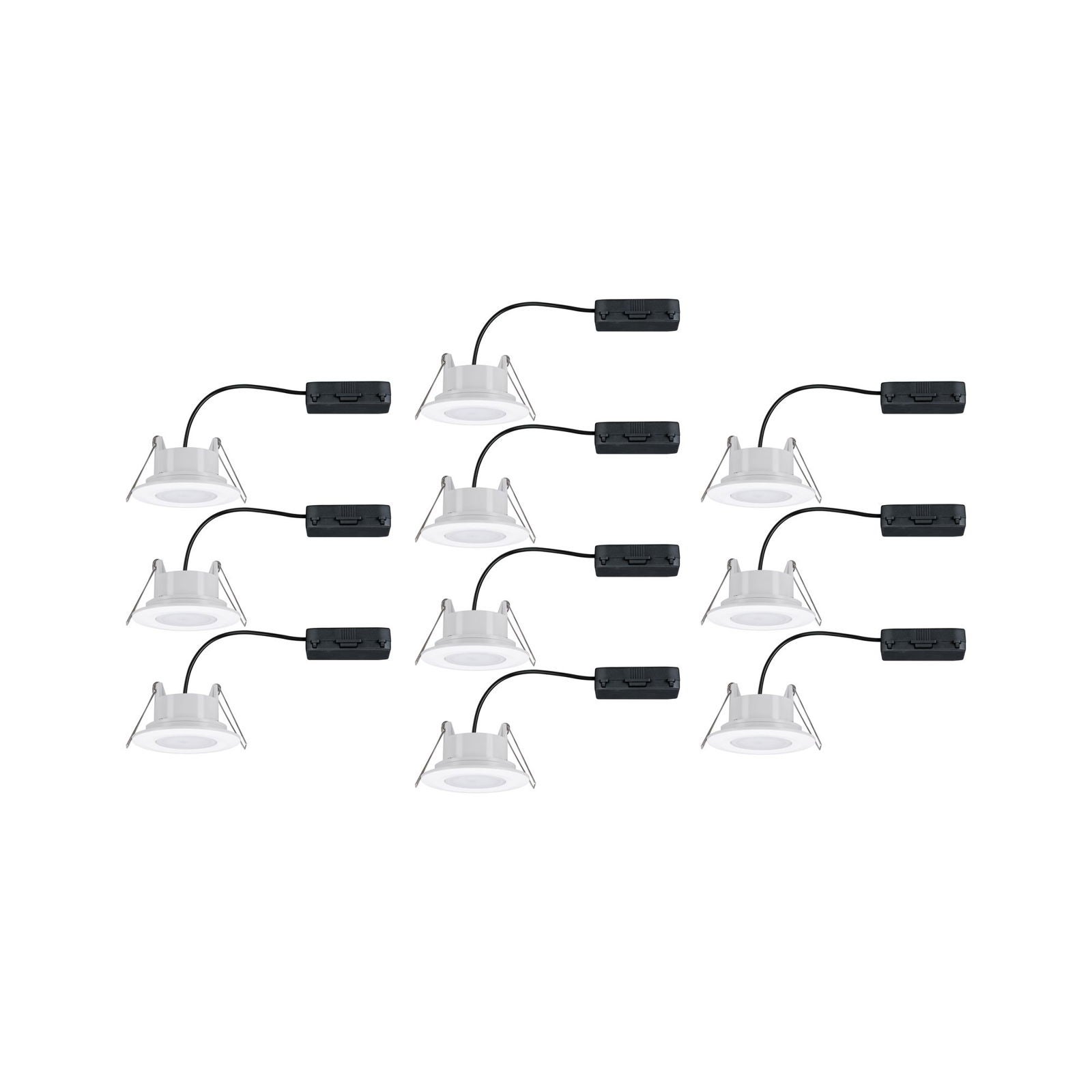 Spot encastré LED Calla Kit de base orientable IP65 rond 90mm 30° 10x5,2W 10x460lm 230V gradable 4000K Blanc dépoli - 5