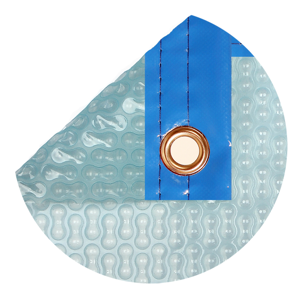 Bâche thermique 500 microns Geobubble Sol+Guard de 7 x 3,5m avec renfort dans les largeurs - 4