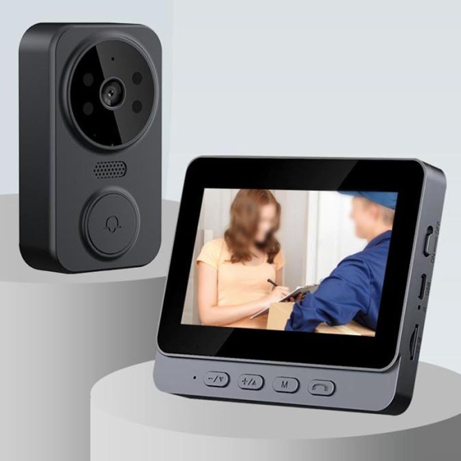 Videoportero inalámbrico WiFi con 4 pantallas 3