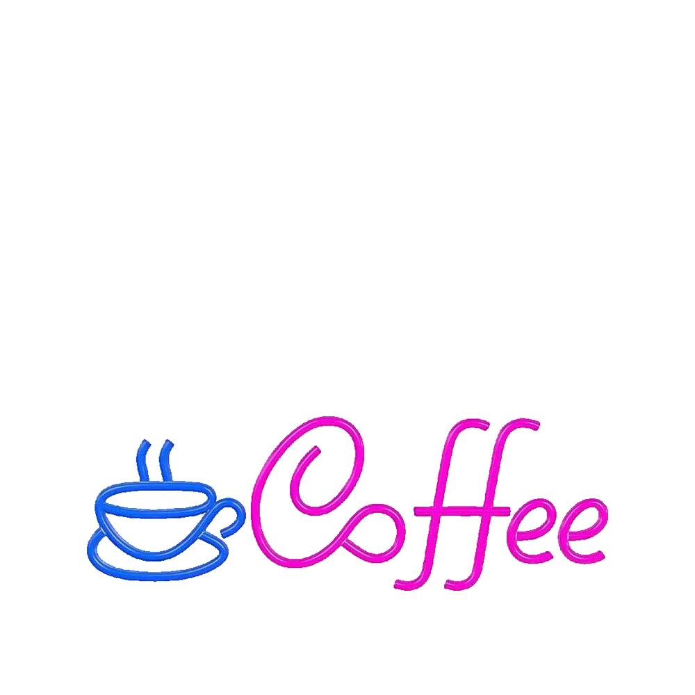 Lampa neonowa Forever Neon PLEXI LED Coffee oświetlenie USB różowo-niebieska dekoracja wnętrz