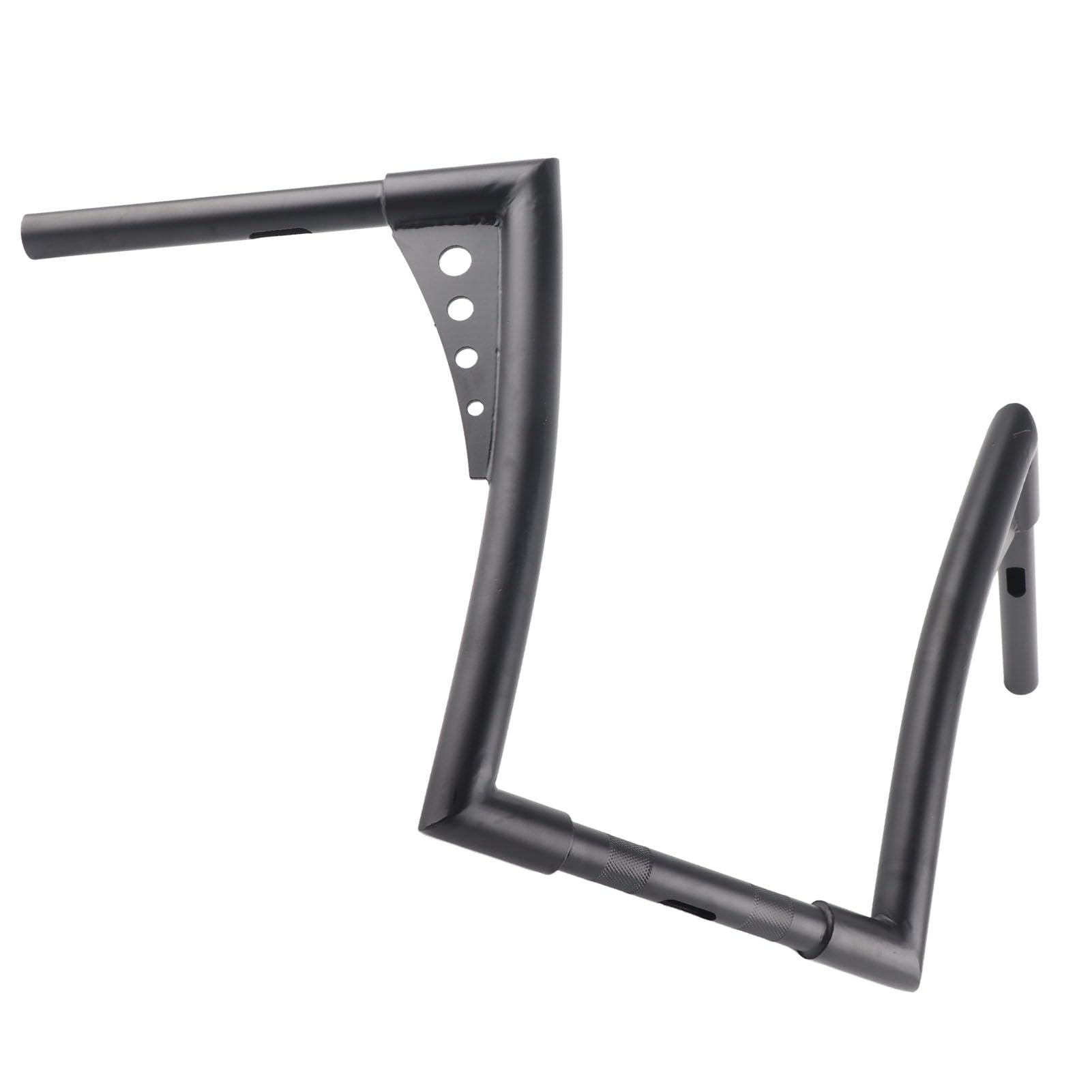 Guidon Ape Hanger 14" Rise Vintage Acier Inox – Compatible Harley FLST FXST XL, Style Custom Universel