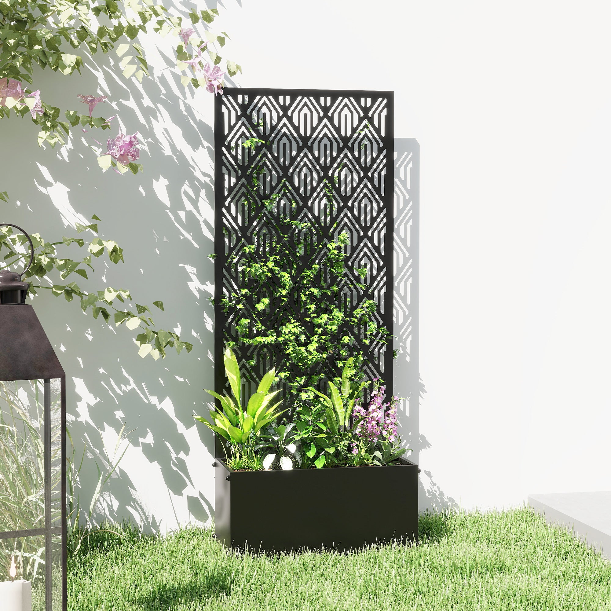 Jardinière avec treillis métal Outsunny - 8