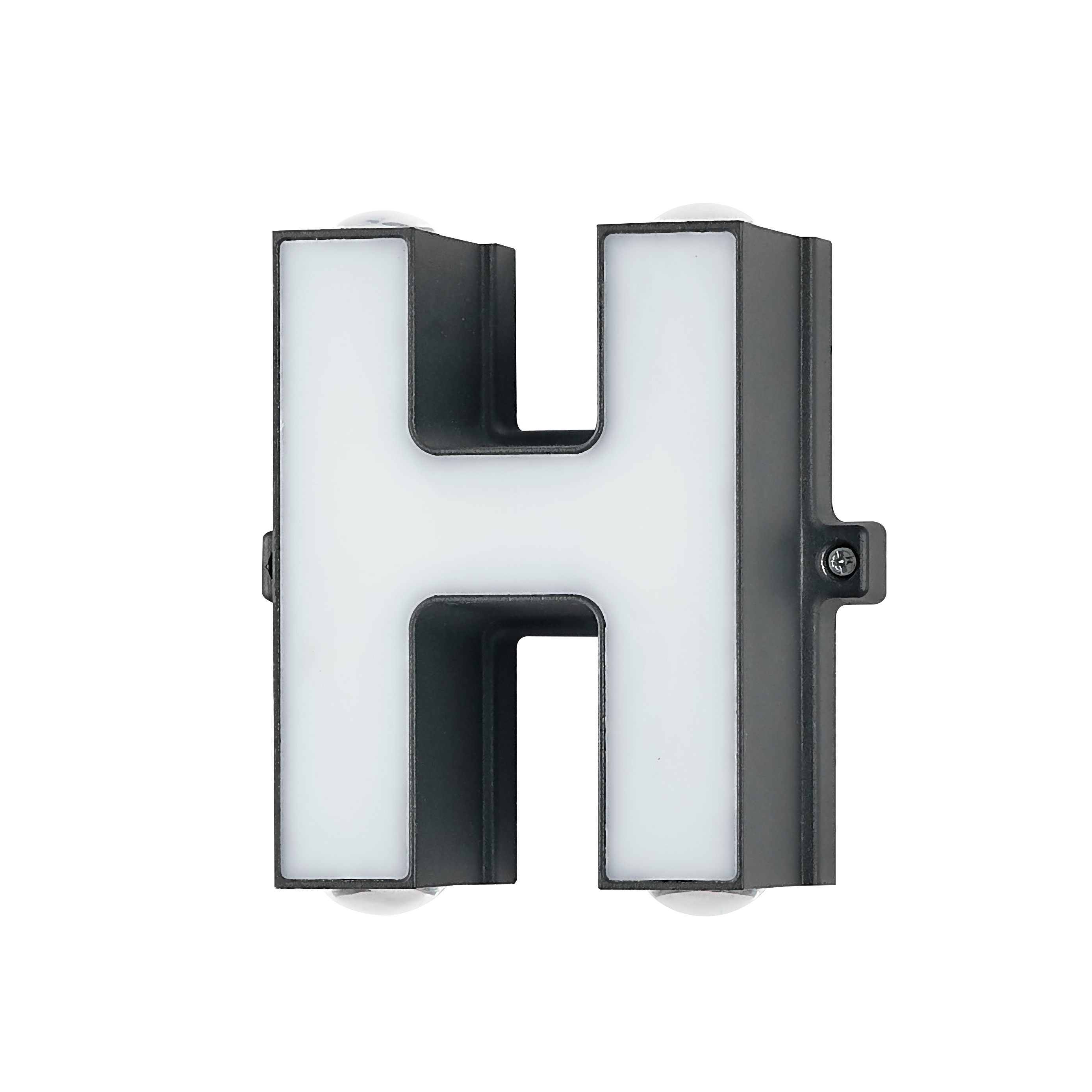 Litera H, Litera ścienna 220V Aluminiowy znak Litera 13 * 5,5 cm