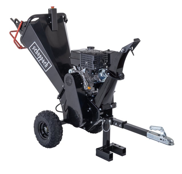 Scheppach Broyeur à végétaux thermique PGS420 - moteur 4 temps 420 cm³ - 12CV - branches Ø 120 mm max - 3600 tr/min