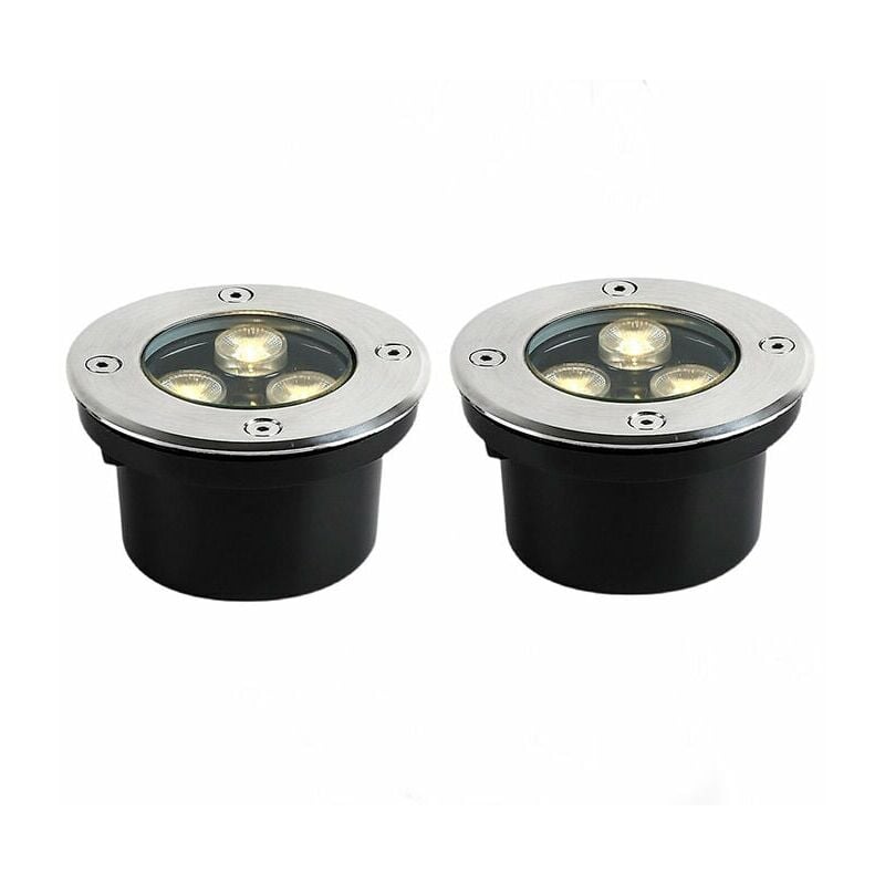 Reflektor wpuszczany zewnętrzny gruntowy Lampa podziemna 2 SZTUKI 3W IP65 Lampy gruntowe wpuszczane Oświetlenie ogrodowe zewnętrzne