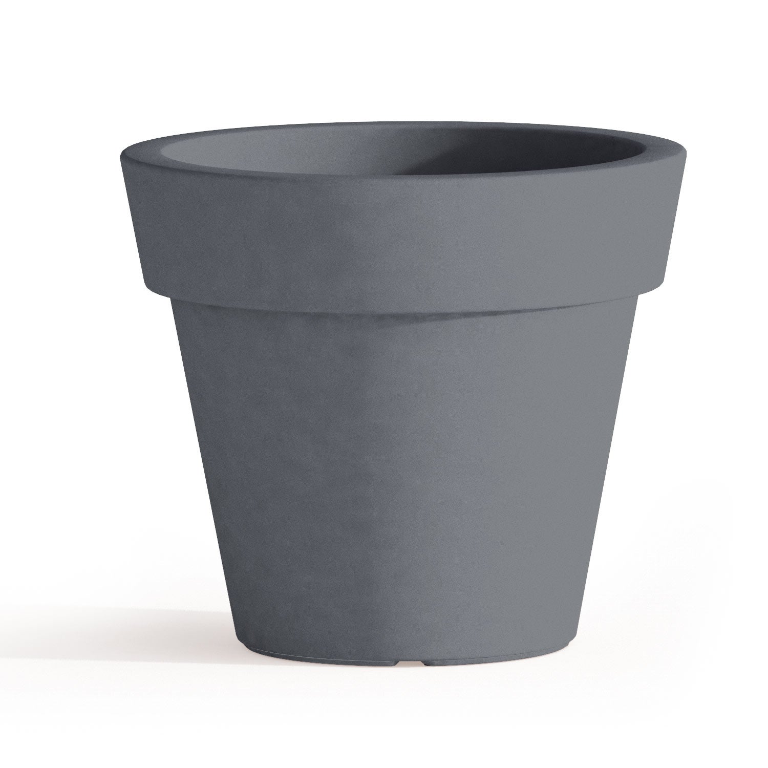 Vase design XXL moderne Ø110 H95 en polymère gris résistant pour intérieur et extérieur - Fabriqué en Italie - Monacis - 5