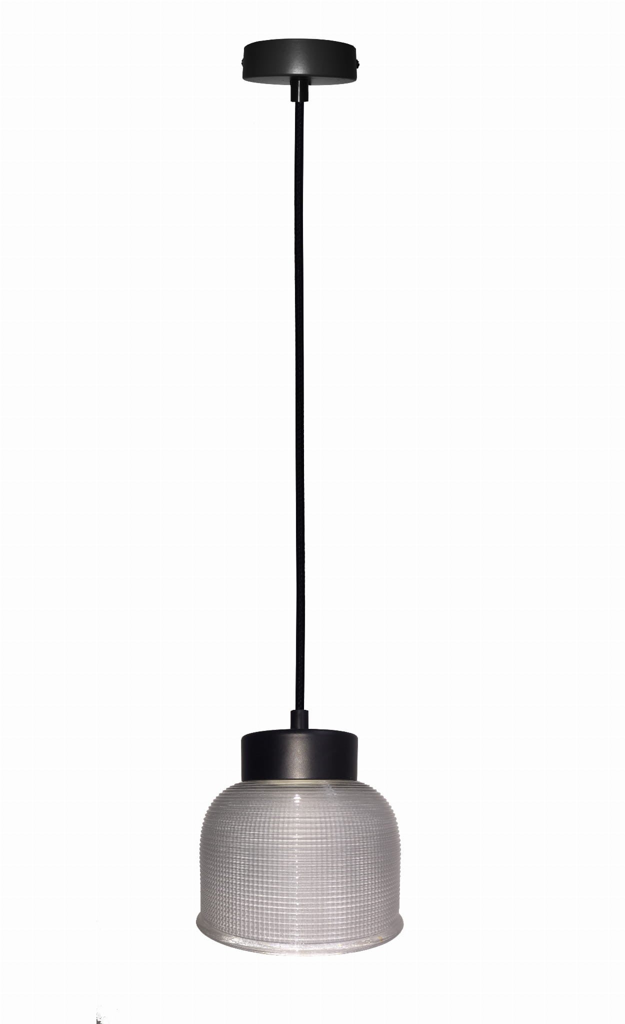 Lampa sufitowa wisząca Liverpool czarno-szara 1xE27x40W wym: 90 x 14,5 x 14,5 cm szkło Candellux