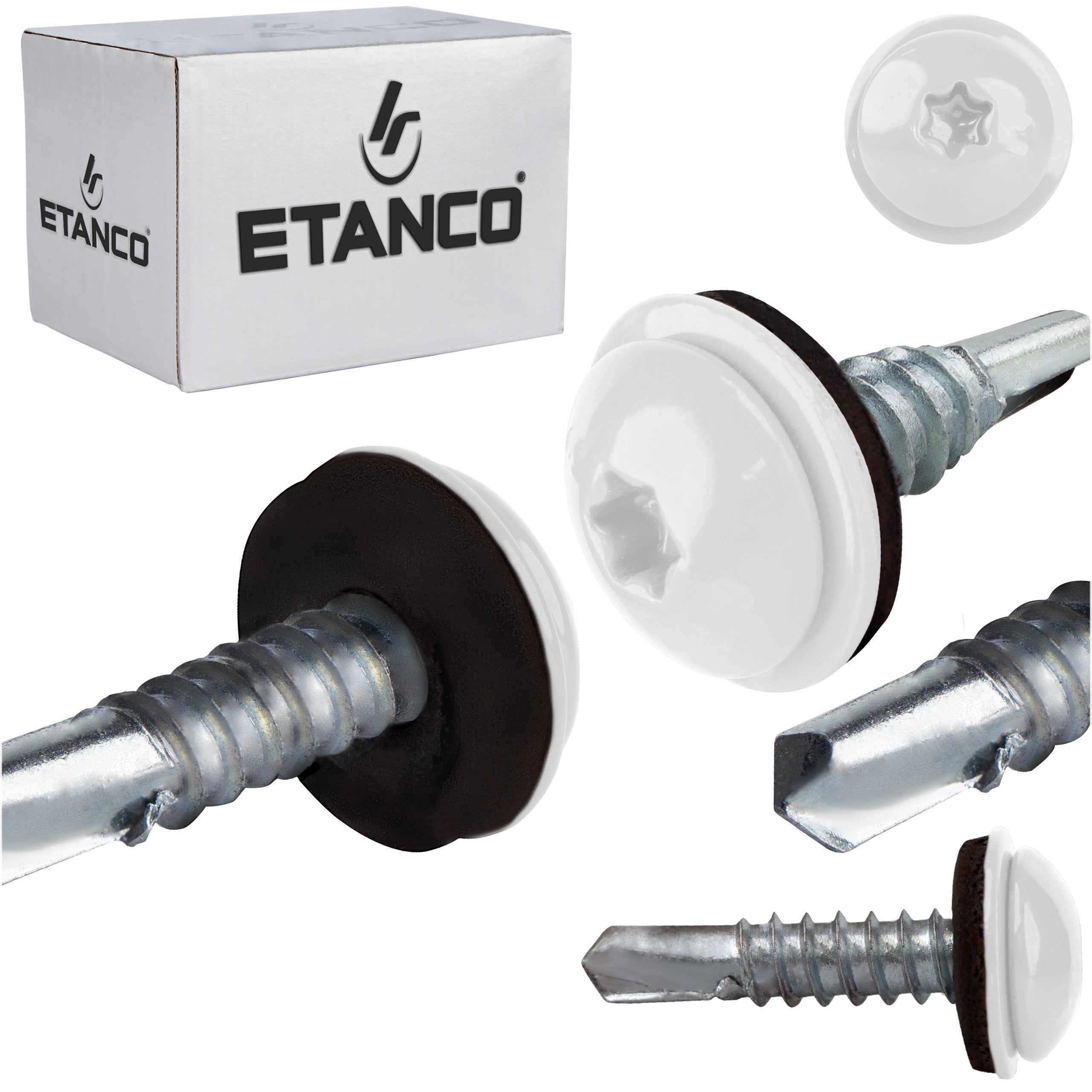 Wkręty samowiercące Etanco GT5 PH Z14 Lakierowany RAL 9010 5,5x25 mm 250szt