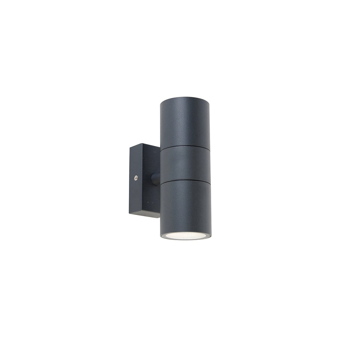 Qazqa nowoczesny lampa up &amp; down do ogród - Duo - ciemnoszary, max. 35w, gu10, 11.5cm, IP44, okrągły, z 2 punktami świetlnymi