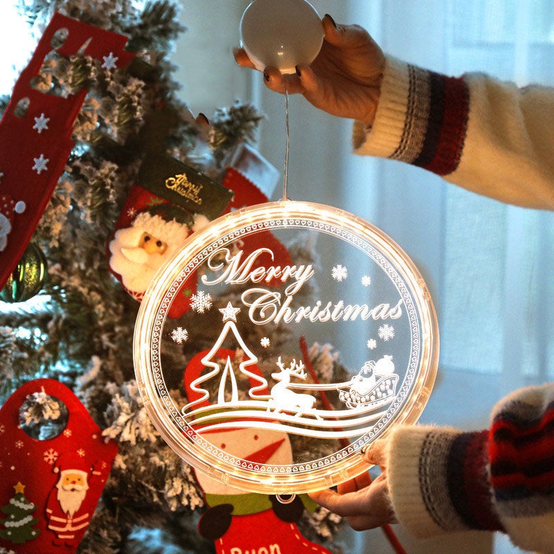 IWTBNOA Lumière de Fenêtre Décorative de Noël, Lumières de Ventouse de
