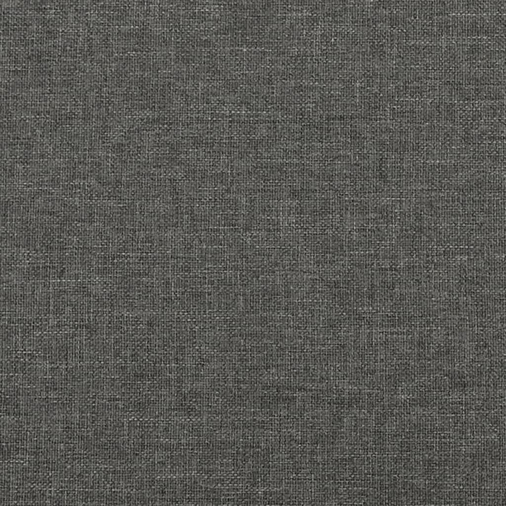 Cadre de lit sans matelas gris foncé 200 x 200 cm tissu - 8