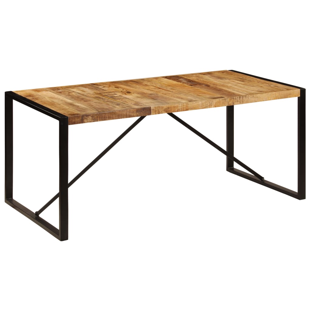 Table à manger de jardin rectangulaire en Bois Marron - 9