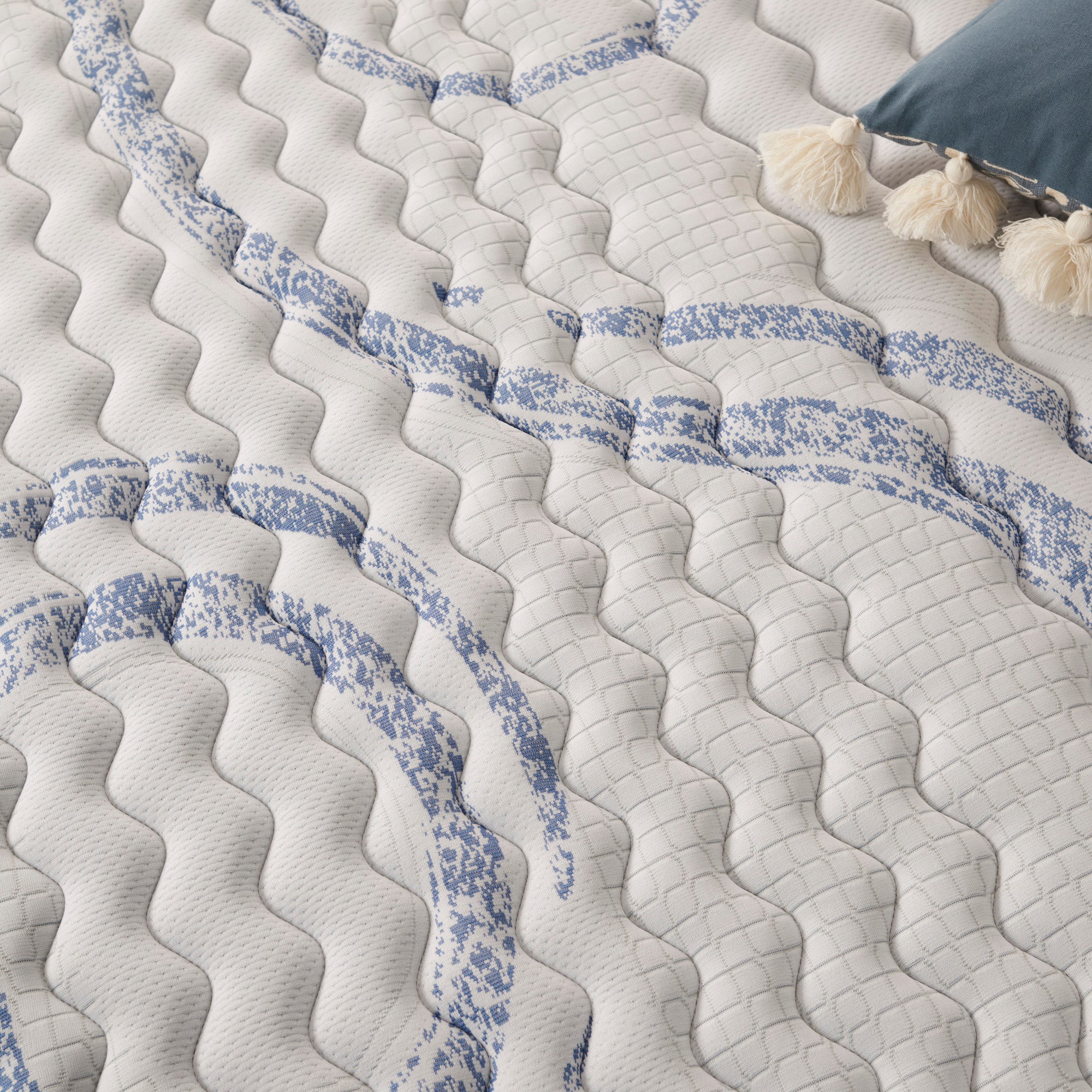 Materasso Perfectsleep 90x190 cm - Schiuma viscoelastica HR - Blue Latex - Spessore 14 cm - 7 Zone - Traspirante - Ipoallergenico - 4