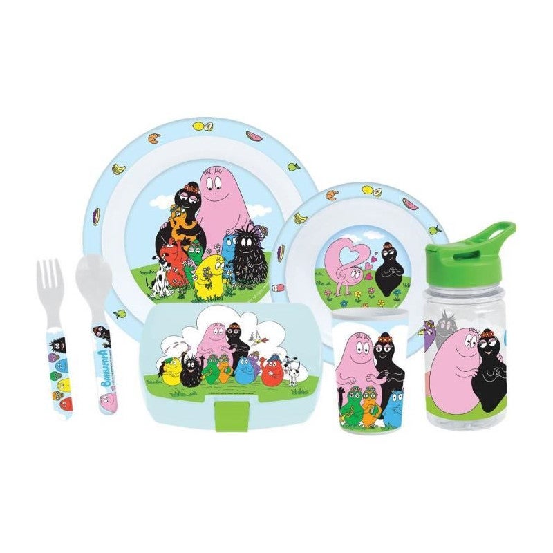 Zestaw naczyń Fun House Barbapapa wielokolorowy wielokrotnego użytku kompatybilny z mikrofalą