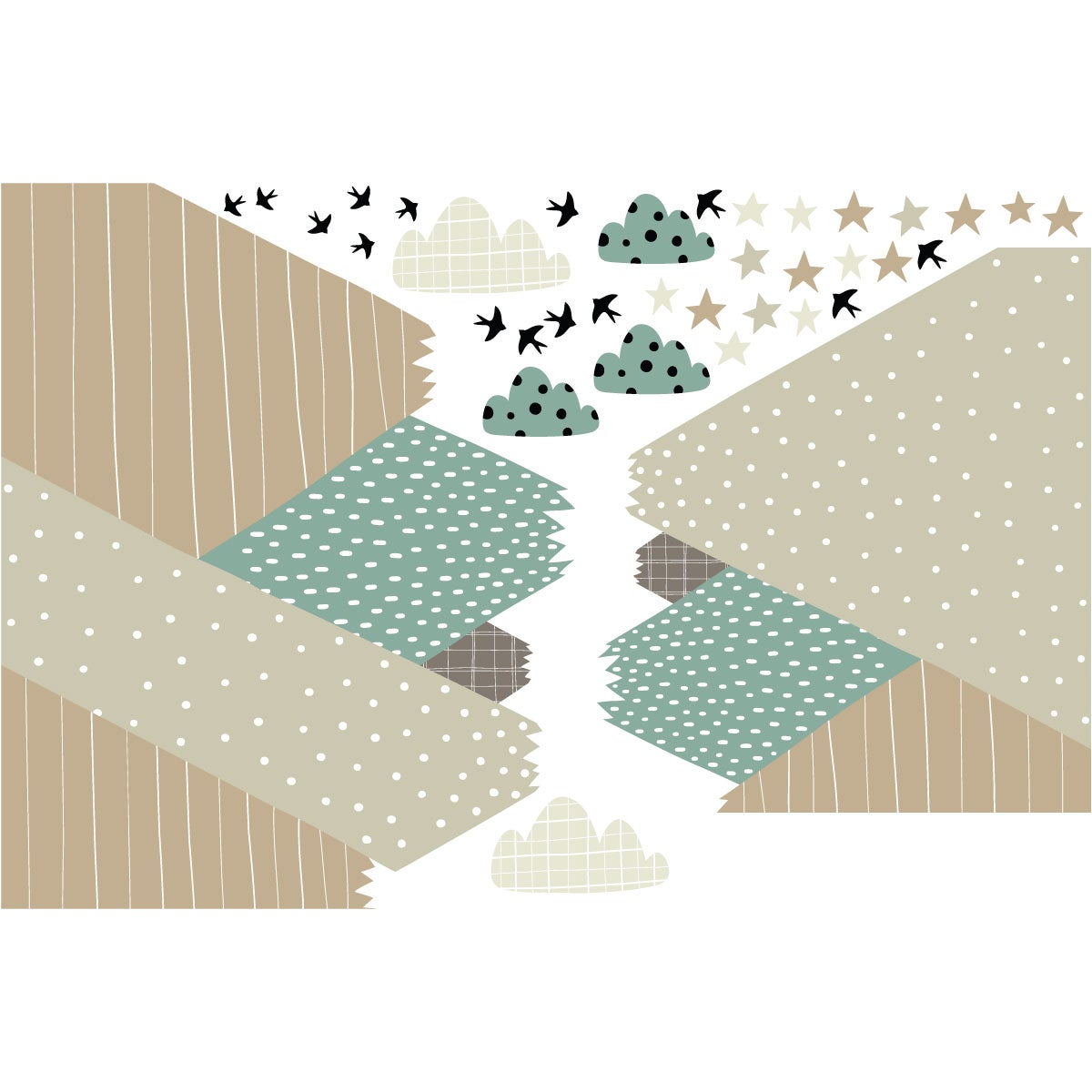 Adesivo bambino di montagna scandinavo giska - Sticker adesivo - adesivi murali - 110x165cm - 4