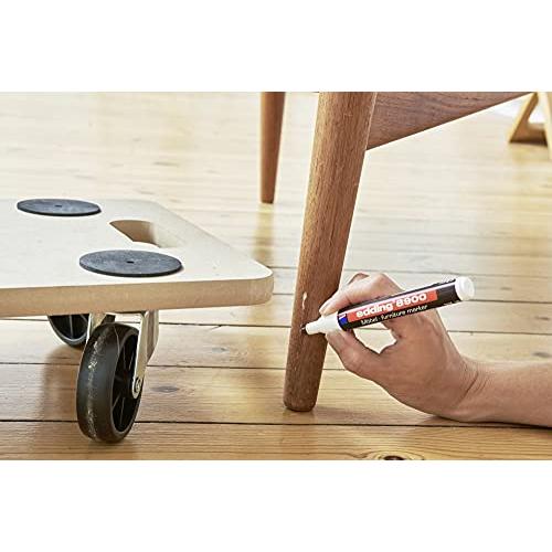 Edding 8900 - Marqueur pour meuble - blister de 1 - Teinte Blanc pur pour retoucher et masquer les rayures - 4