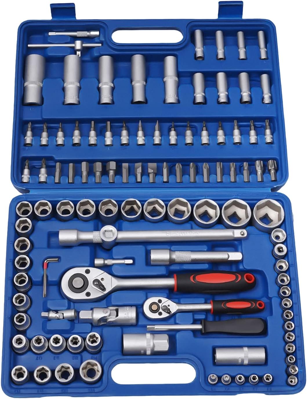 Kit d'outils de mécanicien à clé à cliquet 108 pièces Kit de douilles ...