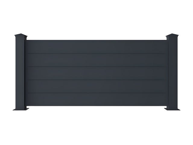 Clôture à poser H89 x L189 cm en aluminium anthracite - NAZARIO