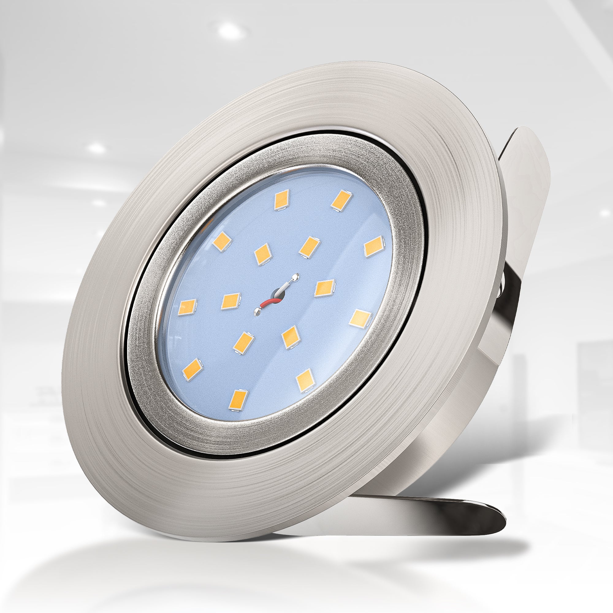 Lot de - spots LED encastrables orientables - IP23 - Ø82mm - Dimmables - 5,5W 470lm chacun - Blanc chaud 3000K - B.K.Licht - 4