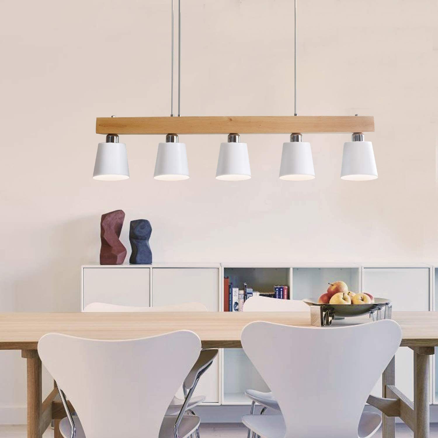 Chao Zan E27 Metallo Lampadario Lampada a Sospensione Moderno Plafoniera Pendente da Soffitto Lampada Soggiorno Giallo, per Casa Loft Ristorante Bar