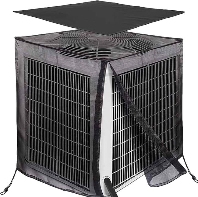 Pokrowiec klimatyzatora, siatkowa część zamienna do pokrywy klimatyzatora jednostki zewnętrznej, w pełni siatkowa i odpinana, 81*81*91 cm