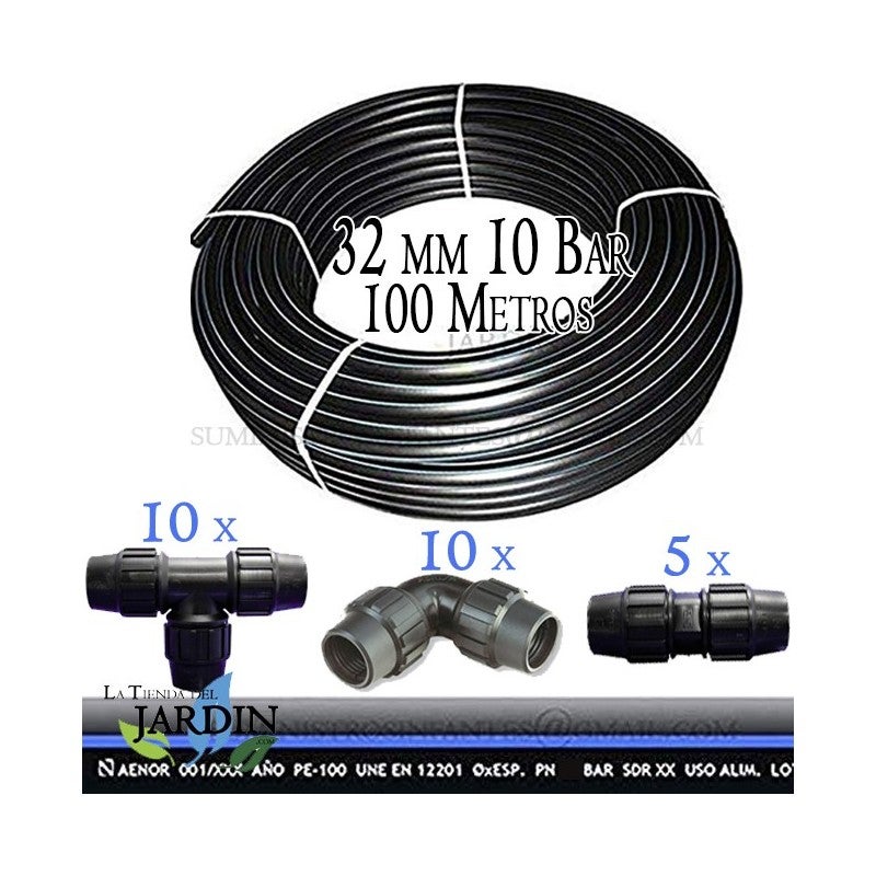 Tuyau Polyéthylène Alimentaire SUINGA 20 Mm - 100 M - Pression 10 Bars - Pour Eau Potable Et Arrosage