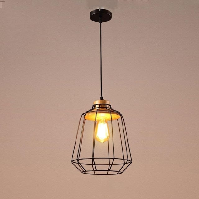 Żyrandol w stylu nordyckim, prosta, długa, żelazna lampa sufitowa, żyrandol do kabiny restauracyjnej z pojedynczą głowicą E27 (bez żarówki)