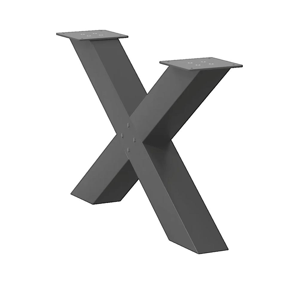 Nóżki do stolika vidaXL wzór X solidne antracyt 2 szt