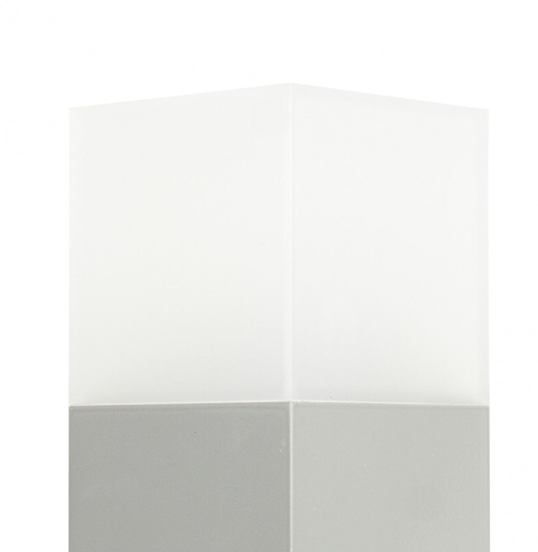 Lampa ogrodowa stojąca Cube srebrna 1xE27x20W IP44 wym: 83 x 8 x 8 cm aluminium SU-MA