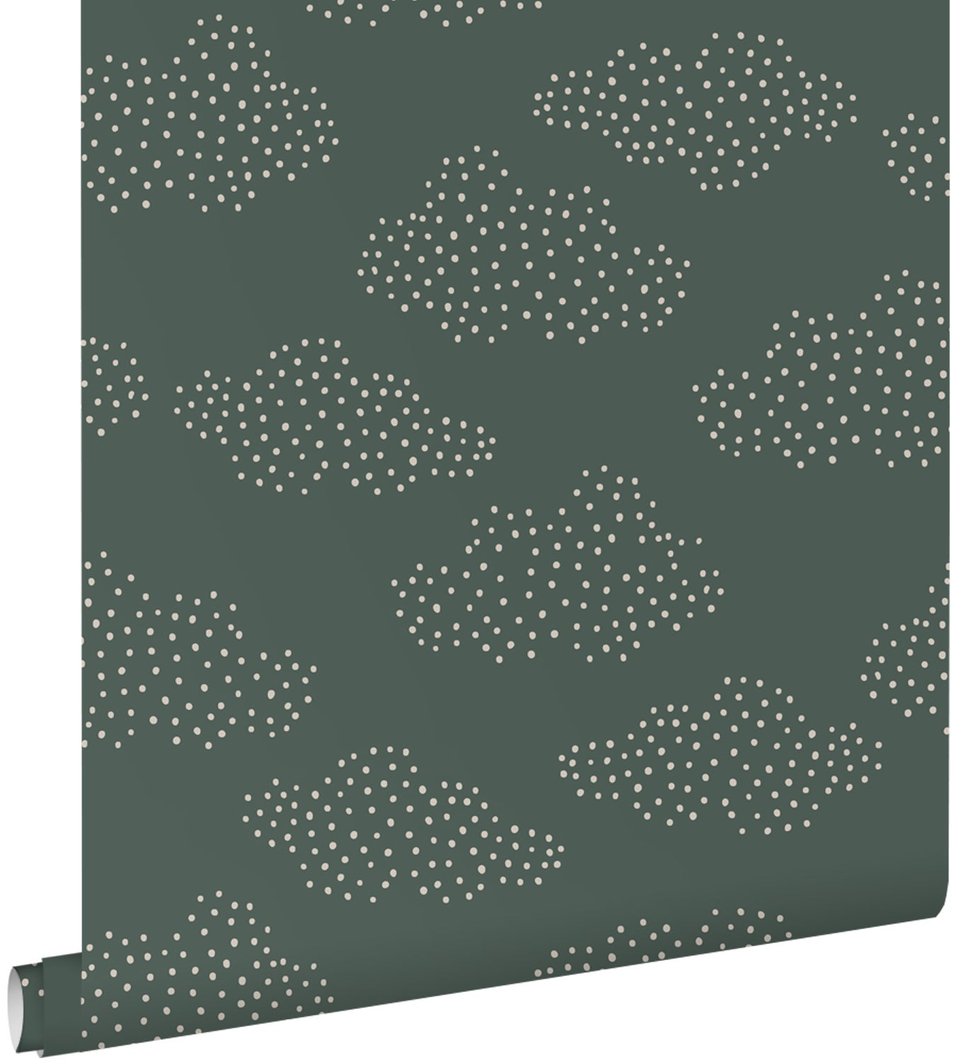 Tapeta chmury szarej morskiej zieleni - 50 x 900 cm - ESTAHOME