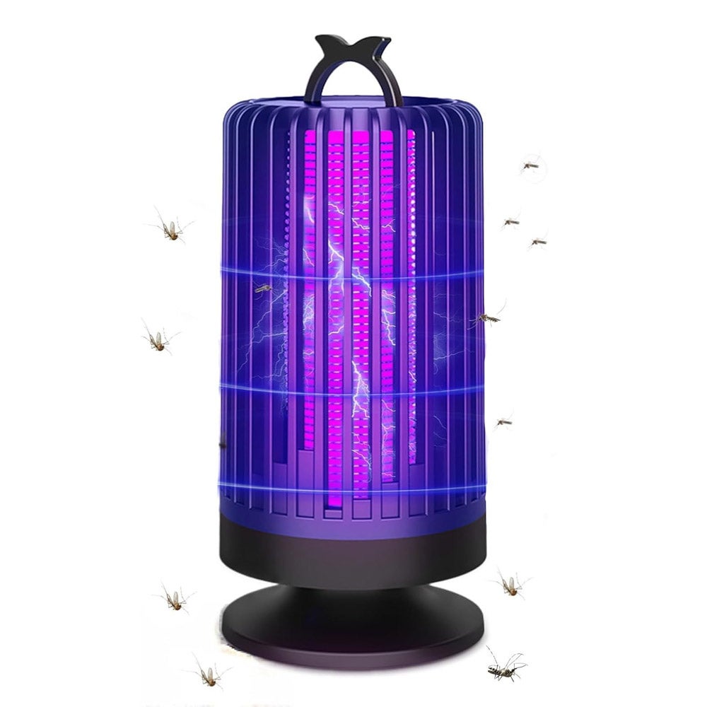 Lampa przeciw komarom LED 2 w 1, elektryczny odstraszacz owadów, do stosowania wewnątrz i na zewnątrz, kolor niebieski